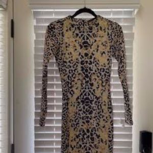 Zara bandage cheetah print dress